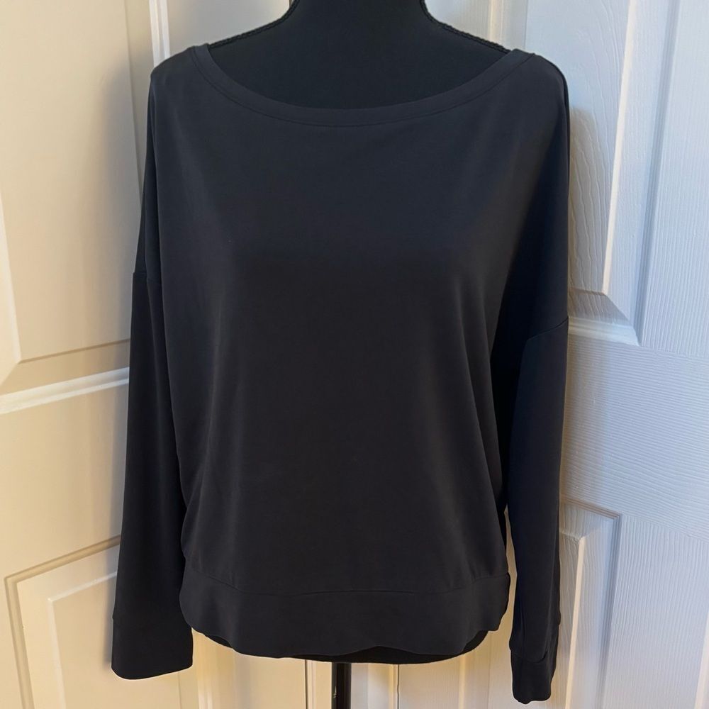Fabletics Pullover Lightweight Black Small - image 2